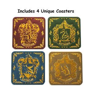 Harry Potter Hogwarts Crest Coasters - Set of 4